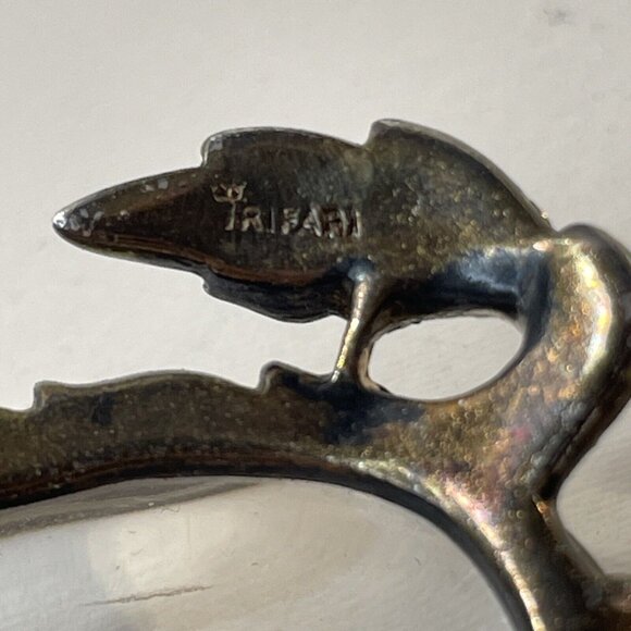 Crown Trifari Alfred Philippe Sterling Silver Jelly Belly Turtle Brooch Pin Read - Picture 15 of 16